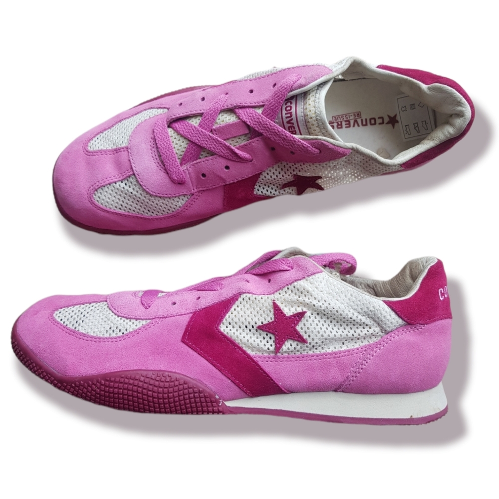 CONVERSE TARGA OX 1984 RE-ISSUE suede Sneakers pink/red SIZE 11 men